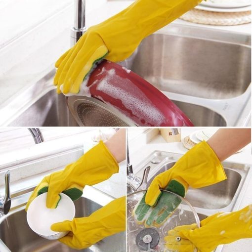 scrubbing gloves