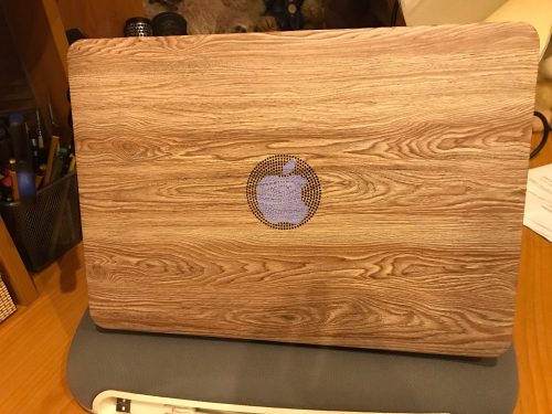 Macbook Wood Grain Leather Case photo review