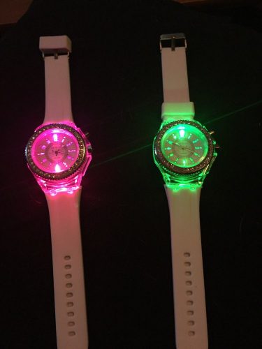 Flashing Geneva Light up LED Silicone Wrist Watch photo review