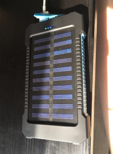 Solar Battery Charger Solar Powered Phone Charger Power Bank photo review