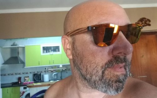 Wooden Frame Retro Square Sunglasses UV400 Protection photo review