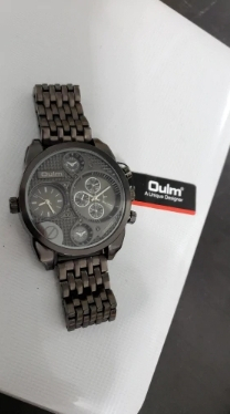 Oulm Black/Gold Steel Quartz Military Watch photo review