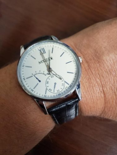 MiGeer Leather Quartz Watch photo review