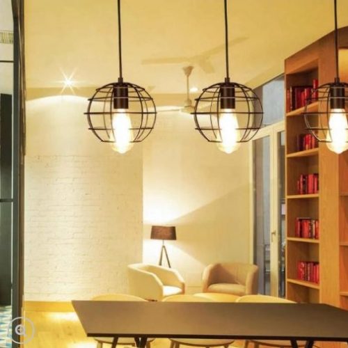 Modern Cage Pendant Lighting Kitchen Light Fixtures Hanging Lamps photo review