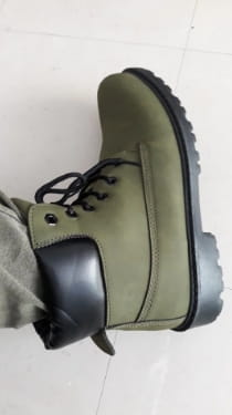 Men Classic Leather Steel Toe Pro Work Boots photo review