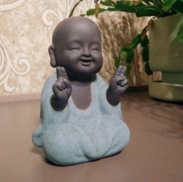 Ceramic Laughing Buddha Statue Fengshui Figurine photo review