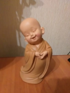 Hand Carved Laughing Buddha Fengshui Figurine photo review