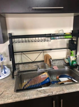 Over The Sink Dish Rack Drying Plate Rack Dish Drainer Rack photo review