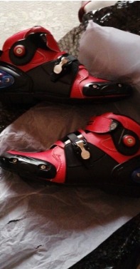 Motorcycle Boots Men Biker Speed Shoes photo review