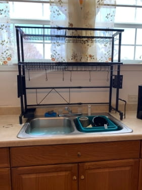 Over The Sink Dish Rack Drying Plate Rack Dish Drainer Rack photo review