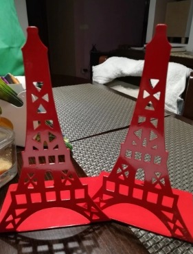 Iron Metal Eiffel Tower Bookends Book Stopper photo review
