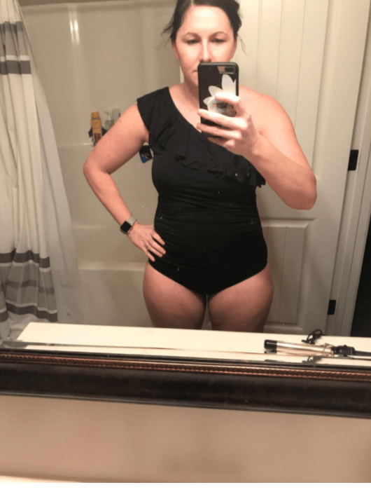 Women's Bathing Suits One-Shoulder Cute Ruffle Monokinis photo review