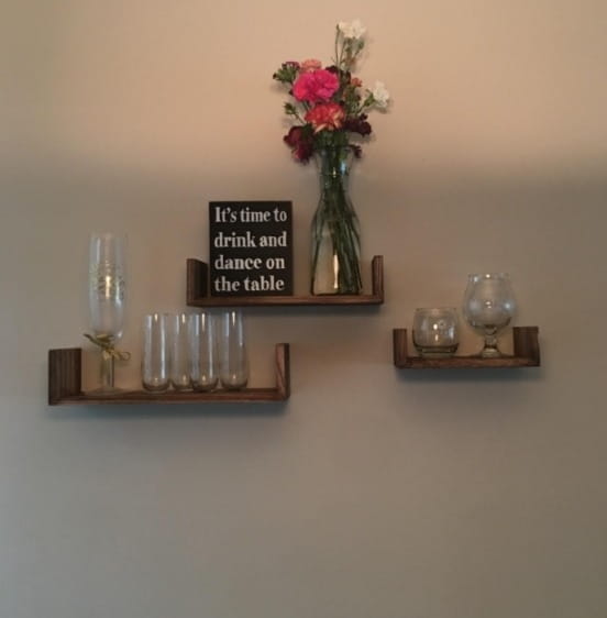 Wall Shelves Wall Mounted Wooden Floating Shelves photo review