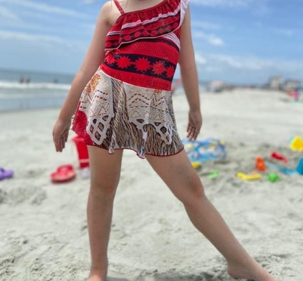 Swimwear One Piece Sun Proof Cute Kids Swimming Suit photo review