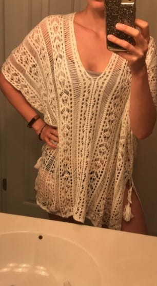 Swim Cover-Up Crochet Lace Beach Cover-Up photo review