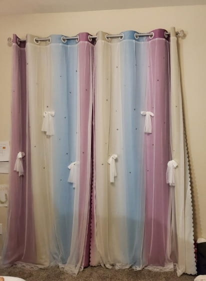 Blackout Curtains Ombre Printed With Sheer Pattern Design Curtain photo review