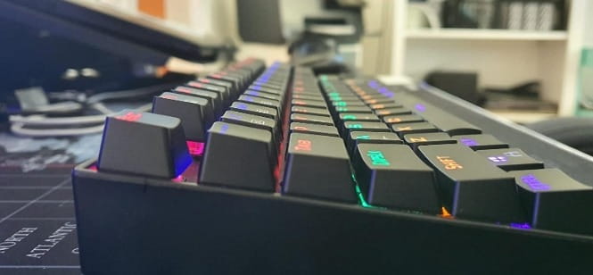 Gaming Keyboard 87 Keys RGB Rainbow Backlit Wireless Keyboard photo review