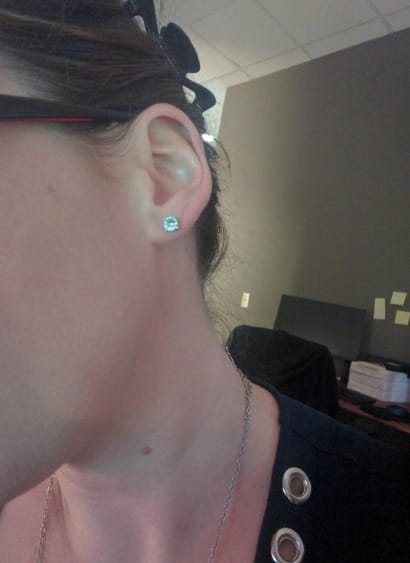 Diamond Earring 6mm Round Genuine Birthstone Stud Earrings photo review