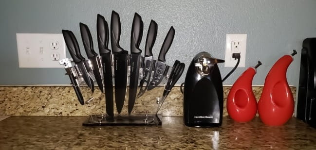 Knife Set Stainless Steel Kitchen Knives Set With Acrylic Stand photo review
