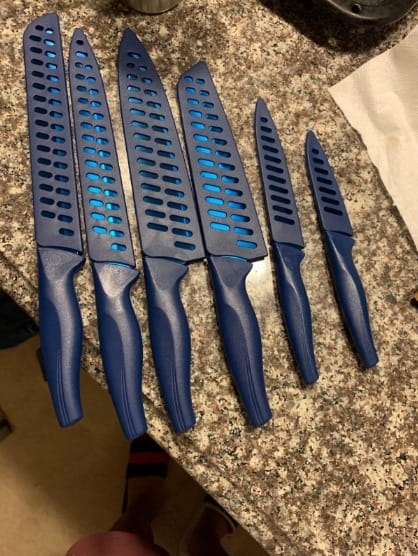 Knife Set 6 Pieces Colored Professional Chef Knife Set photo review