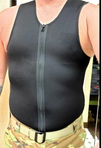 Body Shaper Men's Hot Neoprene Sauna Suit Zipper Sauna Vest photo review