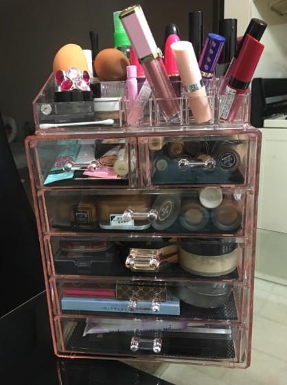 Make-Up Organizer Cosmetic Makeup and Jewelry Organizer Case photo review