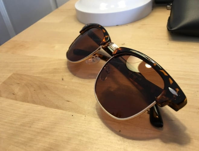 Sunglasses Retro Brand Semi Rimless Polarized Sunglasses photo review