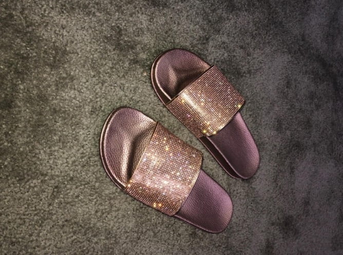 Women's Sandal Rhinestone Glitter Slip-On Platform Sandal photo review