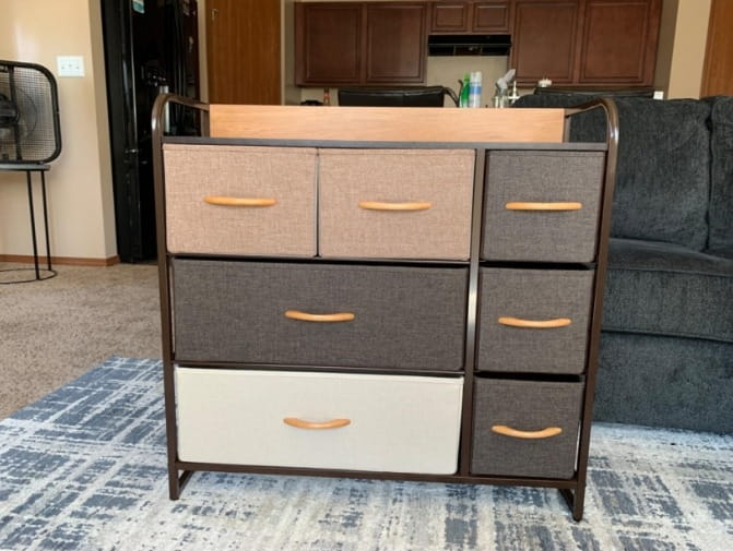 Dresser With Drawers 7-Drawer Dresser Tower Unit With Steel Frame photo review