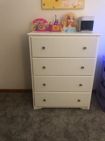 Dresser With 4 Drawers Functional Organizer With Wood Frame photo review