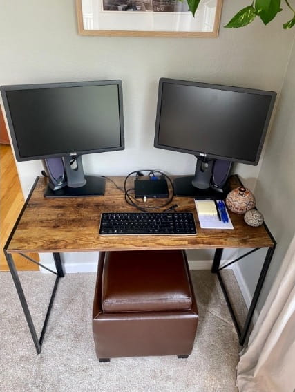 Computer Desk Foldable And Simple Industrial Style Writing Desk photo review