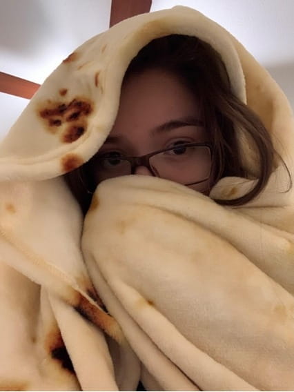Burrito Blanket Double-Sided Novelty Soft Flannel Throw Blanket  photo review